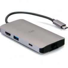 C2g USB C Dock with HDMI, USB, Ethernet, SD, USB C & Power up to 100W - for Notebook/Tablet PC - 100 W - USB Type C - 3 x USB Ports - Network (RJ-45) - HDMI - Thunderbolt - Wired 54458