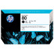 HP 80 (C4871A) Black Original Ink Cartridge (350 ml) - Design for the Environment (DfE), TAA Compliance C4871A