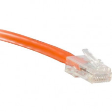 ENET Cat5e Orange 1 Foot Non-Booted (No Boot) (UTP) High-Quality Network Patch Cable RJ45 to RJ45 - 1Ft - Lifetime Warranty C5E-OR-NB-1-ENC