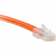 ENET Cat5e Orange 1 Foot Non-Booted (No Boot) (UTP) High-Quality Network Patch Cable RJ45 to RJ45 - 1Ft - Lifetime Warranty C5E-OR-NB-1-ENC