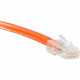 ENET Cat5e Orange 8 Inch Non-Booted (No Boot) (UTP) High-Quality Network Patch Cable RJ45 to RJ45 - 8in - Lifetime Warranty C5E-OR-NB-8IN-ENC