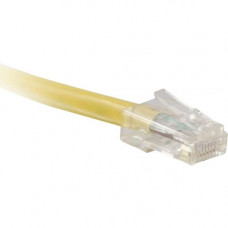 ENET Cat5e Yellow 1 Foot Non-Booted (No Boot) (UTP) High-Quality Network Patch Cable RJ45 to RJ45 - 1Ft - Lifetime Warranty C5E-YL-NB-1-ENC