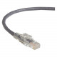 Black Box GigaBase 3 CAT5e 350-MHz Lockable Patch Cable (UTP), Gray, 4-ft. (1.2-m) - 4 ft Category 5e Network Cable for Network Device - First End: 1 x RJ-45 Male Network - Second End: 1 x RJ-45 Male Network - Patch Cable - Gray C5EPC70-GY-04