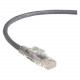 Black Box GigaBase 3 CAT5e 350-MHz Lockable Patch Cable (UTP), Gray, 10-ft. (3.0-m) - 10 ft Category 5e Network Cable for Network Device - First End: 1 x RJ-45 Male Network - Second End: 1 x RJ-45 Male Network - Patch Cable - Gray C5EPC70-GY-10