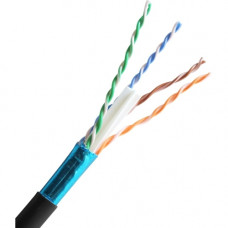 Comprehensive Cat 5e Shielded Plenum 350MHz Solid Black Bulk Cable 1000ft - Category 5e for Network Device - 1000 ft - 1 x Bare Wire - 1 x Bare Wire - Shielding - Black - RoHS Compliance C5EPSH350BLK-1000R