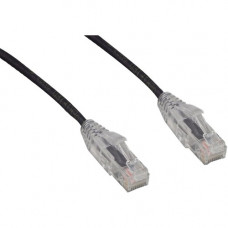 ENET Cat.6 UTP Network Cable - 8 ft Category 6 Network Cable for Network Device - First End: 1 x RJ-45 Male Network - Second End: 1 x RJ-45 Male Network - Patch Cable - 28 AWG - Black, Clear C6-BK-SCB-8-ENC
