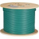 Black Box GigaTrue CAT6A 650-MHz Bulk Cable - PVC Riser, Solid, Green, 1000 ft. - 1000 ft Category 6a Network Cable for Network Device, Server, Storage Device, Switch - Bare Wire - Bare Wire - 1.25 GB/s - Green - TAA Compliant - TAA Compliance C6ABC50-GN-