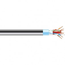 Black Box CAT6A 650-MHz Bulk Cable - Shielded, F/UTP, PVC, Solid, Black, 1000 ft. - 1000 ft Category 6a Network Cable for Network Device - Bare Wire - Bare Wire - 1.25 GB/s - Shielding - Solid Black C6ABC50S-BK-1000