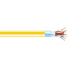 Black Box CAT6A 650-MHz Bulk Cable - Shielded, F/UTP, PVC, Solid, Yellow, 1000 ft. - 1000 ft Category 6a Network Cable for Network Device - Bare Wire - Bare Wire - 10 Gbit/s - Shielding - 23 AWG - Solid Yellow C6ABC50S-YL-1000