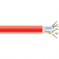 Black Box GigaTrue CAT6A 650-MHz Bulk Cable - Plenum, Solid, Red, 1000 ft - 1000 ft Category 6a Network Cable for Network Device, Server, Patch Panel, Switch - First End: 1 x RJ-45 Male Network - Second End: 1 x RJ-45 Male Network - 10 Gbit/s - Patch Cabl