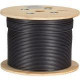 Black Box CAT6A 500-MHz Bulk Cable - F/UTP, Plenum, Solid, Black, 1000-ft. - 1000 ft Category 6a Network Cable for Network Device - Bare Wire - Bare Wire - 1.25 GB/s - Shielding - Solid Black - TAA Compliance C6ABC51S-BK-1000