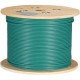 Black Box CAT6A 500-MHz Bulk Cable - F/UTP, Plenum, Solid, Green, 1000-ft. - 1000 ft Category 6a Network Cable for Network Device - Bare Wire - Bare Wire - 1.25 GB/s - Shielding - Solid Green - TAA Compliance C6ABC51S-GN-1000