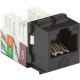 Black Box GigaTrue2 CAT6A Keystone Jack - Unshielded, RJ-45, Black - 1 x RJ-45 Female - Black - TAA Compliant - TAA Compliance C6AJA70-BK-R2