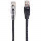 Black Box Slim-Net Cat.6a UTP Patch Network Cable - 3 ft Network Cable for Network Device - First End: 1 x RJ-45 Male Network - Second End: 1 x RJ-45 Male Network - Patch Cable - Black C6APC28-BK-03