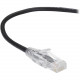 Black Box CAT6A UTP Slim-Net Patch Cable, 28AWG, 500-MHz, PVC - 14.76 ft Category 6a Network Cable for Patch Panel, Network Device - First End: 1 x RJ-45 Male Network - Second End: 1 x RJ-45 Male Network - Patch Cable - Black C6APC28-BK-15