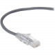 Black Box Slim-Net Cat.6a Patch UTP Network Cable - 5 ft Category 6a Network Cable for Patch Panel, Network Device - First End: 1 x RJ-45 Male Network - Second End: 1 x RJ-45 Male Network - Patch Cable - Gray C6APC28-GY-05