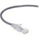 Black Box CAT6A UTP Slim-Net Patch Cable, 28AWG, 500-MHz, PVC - Category 6a Network Cable for Patch Panel, Network Device - First End: 1 x RJ-45 Male Network - Second End: 1 x RJ-45 Male Network - Patch Cable C6APC28-GY-20