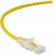 Black Box Slim-Net Cat.6a Patch UTP Network Cable - 10 ft Category 6a Network Cable for Patch Panel, Network Device - First End: 1 x RJ-45 Male Network - Second End: 1 x RJ-45 Male Network - Patch Cable - Yellow C6APC28-YL-10