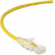 Black Box CAT6A UTP Slim-Net Patch Cable, 28AWG, 500-MHz, PVC - 11.81 ft Category 6a Network Cable for Patch Panel, Network Device - First End: 1 x RJ-45 Male Network - Second End: 1 x RJ-45 Male Network - Patch Cable - Yellow C6APC28-YL-12
