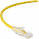 Black Box CAT6A UTP Slim-Net Patch Cable, 28AWG, 500-MHz, PVC - 14.76 ft Category 6a Network Cable for Patch Panel, Network Device - First End: 1 x RJ-45 Male Network - Second End: 1 x RJ-45 Male Network - Patch Cable - Yellow C6APC28-YL-15