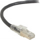 Black Box GigaTrue 3 Cat.6a S/FTP Patch Network Cabe - Category 6a Network Cable for Network Device - First End: 1 x RJ-45 Male Network - Second End: 1 x RJ-45 Male Network - 10 Gbit/s - Patch Cable - Shielding - Gold Plated Contact - CM - 26 AWG - Black 