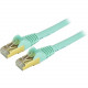 Startech.Com 14ft Aqua Cat6a Shielded Patch Cable - Cat6a Ethernet Cable - 14 ft Cat 6a STP Cable - Snagless RJ45 Ethernet Cord - 14 ft Category 6a Network Cable for Docking Station, Network Device, Notebook, Desktop Computer, Hub, Switch, Router, Print S