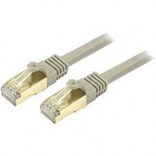 Startech.Com 6in Gray Cat6a Shielded Patch Cable - Cat6a Ethernet Cable - 6 inch Cat 6a STP Cable - Short Ethernet Cord - 6" Category 6a Network Cable for Docking Station, Network Device, Notebook, Desktop Computer, Hub, Switch, Router, Print Server,