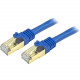 Startech.Com 6in Blue Cat6a Shielded Patch Cable - Cat6a Ethernet Cable - 6 inch Cat 6a STP Cable - Short Ethernet Cord - 6" Category 6a Network Cable for Docking Station, Network Device, Notebook, Desktop Computer, Hub, Switch, Router, Print Server,