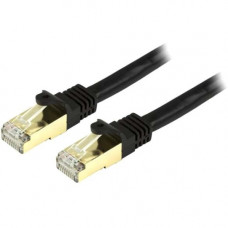 Startech.Com 9ft Black Cat6a Shielded Patch Cable - Cat6a Ethernet Cable - 9 ft Cat 6a STP Cable - Snagless RJ45 Ethernet Cord - 9 ft Category 6a Network Cable for Docking Station, Network Device, Notebook, Desktop Computer, Hub, Switch, Router, Print Ser