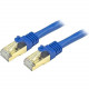 Startech.Com 8ft Blue Cat6a Shielded Patch Cable - Cat6a Ethernet Cable - 8 ft Cat 6a STP Cable - Snagless RJ45 Ethernet Cord - 8 ft Category 6a Network Cable for Docking Station, Network Device, Notebook, Desktop Computer, Hub, Switch, Router, Print Serv