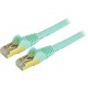 Startech.Com 9ft Aqua Cat6a Shielded Patch Cable - Cat6a Ethernet Cable - 9 ft Cat 6a STP Cable - Snagless RJ45 Ethernet Cord - 9 ft Category 6a Network Cable for Docking Station, Network Device, Notebook, Desktop Computer, Hub, Switch, Router, Print Serv