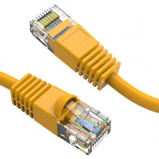 Axiom 6-INCH CAT6 UTP 550mhz Patch Cable Snagless Molded Boot (Yellow) - 6" Category 6 Network Cable for Network Device - First End: 1 x RJ-45 Male Network - Patch Cable - Yellow C6MB-Y6IN-AX