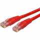 Startech.Com 100ft CAT6 Ethernet Cable - Red Molded Gigabit CAT 6 Wire - 100W PoE RJ45 UTP 650MHz - Category 6 Network Patch Cord UL/TIA - 100ft Red CAT6 Ethernet cable delivers Multi Gigabit 1/2.5/5Gbps & 10Gbps up to 160ft - 650MHz - Fluke tested to