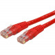 Startech.Com 25ft CAT6 Ethernet Cable - Red Molded Gigabit CAT 6 Wire - 100W PoE RJ45 UTP 650MHz - Category 6 Network Patch Cord UL/TIA - 25ft Red CAT6 Ethernet cable delivers Multi Gigabit 1/2.5/5Gbps & 10Gbps up to 160ft - 650MHz - Fluke tested to A