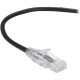 Black Box Slim-Net Cat.6 Patch Network Cable - 15 ft Category 6 Network Cable for Patch Panel, Network Device - First End: 1 x RJ-45 Male Network - Second End: 1 x RJ-45 Male Network - Patch Cable - Black C6PC28-BK-15