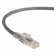 Black Box GigaTrue 3 CAT6 550-MHz Lockable Patch Cable (UTP), Gray, 100-ft. (30.4-m) - 100 ft Category 6 Network Cable for Network Device - First End: 1 x RJ-45 Male Network - Second End: 1 x RJ-45 Male Network - Patch Cable - Gray C6PC70-GY-100