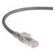 Black Box GigaTrue 3 CAT6 550-MHz Lockable Patch Cable (UTP), Gray, 2-ft. (0.6-m) - 2 ft Category 6 Network Cable for Network Device - First End: 1 x RJ-45 Male Network - Second End: 1 x RJ-45 Male Network - Patch Cable - Gray C6PC70-GY-02