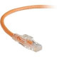 Black Box GigaBase 3 CAT5e 350-MHz Lockable Patch Cable (UTP), Orange, 20-ft. (6.0-m) - 20 ft Category 5e Network Cable for Network Device - First End: 1 x RJ-45 Male Network - Second End: 1 x RJ-45 Male Network - Patch Cable - Orange C5EPC70-OR-20
