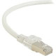 Black Box GigaTrue 3 Cat.6 Patch Network Cable - 3 ft Category 6 Network Cable for Patch Panel, Network Device - First End: 1 x RJ-45 Male Network - Second End: 1 x RJ-45 Male Network - Patch Cable - Shielding - White C6PC70S-WH-03