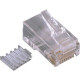 ENET Category 6 Modular Plug, for Solid Wire with Insert, 50u, 100Pcs/Bag - 100 Pack - 1 x RJ-45 Male - Clear C6S0-CONN-100PK