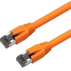 Axiom 1FT CAT8 2000mhz S/FTP Shielded Patch Cable Snagless Boot (Orange) - 1 ft Category 8 Network Cable for Network Device - RJ-45 Male Network - RJ-45 Male Network - Patch Cable - Shielding - Gold, Nickel Plated Contact - Orange C8SBSFTP-O1-AX