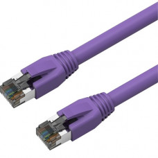 Axiom 50FT CAT8 2000mhz S/FTP Shielded Patch Cable Snagless Boot (Purple) - 50 ft Category 8 Network Cable for Network Device - RJ-45 Male Network - RJ-45 Male Network - Patch Cable - Shielding - Gold, Nickel Plated Contact - Purple C8SBSFTP-P50-AX