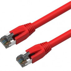 Axiom 1FT CAT8 2000mhz S/FTP Shielded Patch Cable Snagless Boot (Red) - 1 ft Category 8 Network Cable for Network Device - RJ-45 Male Network - RJ-45 Male Network - Patch Cable - Shielding - Gold, Nickel Plated Contact - Red C8SBSFTP-R1-AX