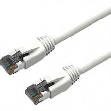 Axiom 10FT CAT8 2000mhz S/FTP Shielded Patch Cable Snagless Boot (White) - 10 ft Category 8 Network Cable for Network Device - RJ-45 Male Network - RJ-45 Male Network - Patch Cable - Shielding - Gold, Nickel Plated Contact - White C8SBSFTP-W10-AX