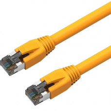 Axiom 35FT CAT8 2000mhz S/FTP Shielded Patch Cable Snagless Boot (Yellow) - 35 ft Category 8 Network Cable for Network Device - RJ-45 Male Network - RJ-45 Male Network - Patch Cable - Shielding - Gold, Nickel Plated Contact - Yellow C8SBSFTP-Y35-AX