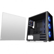 Thermaltake V200 Tempered Glass RGB Edition Mid Tower Chassis - Mid-tower - Black - SPCC, Tempered Glass - 5 x Bay - 3 x 4.72" x Fan(s) Installed - Mini ITX, Micro ATX, ATX Motherboard Supported - 15.65 lb - 6 x Fan(s) Supported - 2 x Internal 3.5&qu