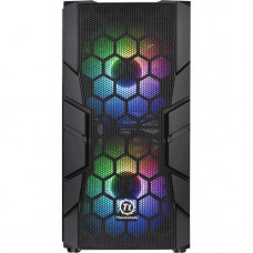 Thermaltake Commander C33 TG ARGB Computer Case with Windowed Side Panel - Midi Tower - Black - SPCC, Tempered Glass - 5 x Bay - 3 x 7.87", 4.72" x Fan(s) Installed - Mini ITX, Micro ATX, ATX Motherboard Supported - 17.28 lb - 6 x Fan(s) Support