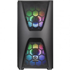 Thermaltake Commander C34 TG ARGB Computer Case with Windowed Side Panel - Midi Tower - Black - SPCC, Tempered Glass - 5 x Bay - 3 x 7.87", 4.72" x Fan(s) Installed - Mini ITX, Micro ATX, ATX Motherboard Supported - 17.33 lb - 6 x Fan(s) Support
