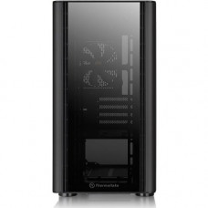 Thermaltake V150 Tempered Glass Micro Chassis - Micro Tower - Black - Tempered Glass, SPCC - 4 x Bay - 1 x 4.72" x Fan(s) Installed - 0 - Mini ITX, Micro ATX Motherboard Supported - 12.02 lb - 4 x Fan(s) Supported - 2 x Internal 3.5" Bay - 2 x I