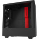 NZXT Compact Mid-Tower Case with Tempered Glass - Mid-tower - Matte Black, Red - Hot Dip Galvanized Steel, Tempered Glass - 6 x Bay - 2 x 4.72" x Fan(s) Installed - 0 - ATX, Micro ATX, Mini ITX Motherboard Supported - 14.55 lb - 4 x Fan(s) Supported 
